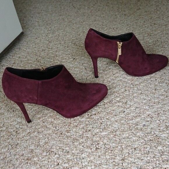 NEW LK Bennett Doris burgundy booties size 7 - Picture 1 of 16